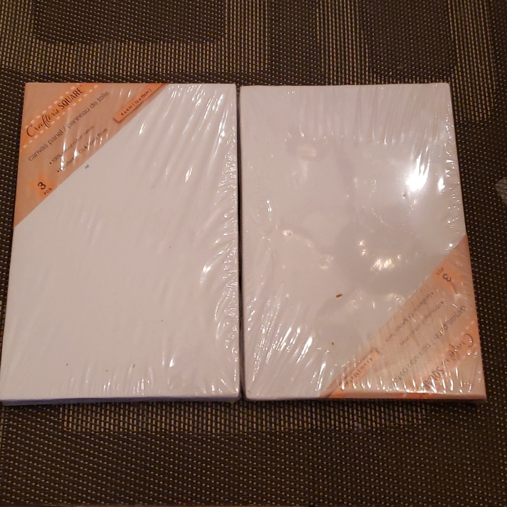Crafters Square Canvas Panel 6 pcs Size 4X6 NWT